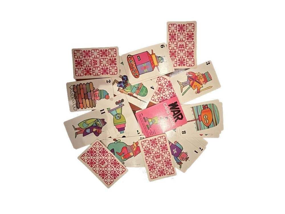 Vintage 1970s War Card Game Playing Cards by Western Publishing Co.